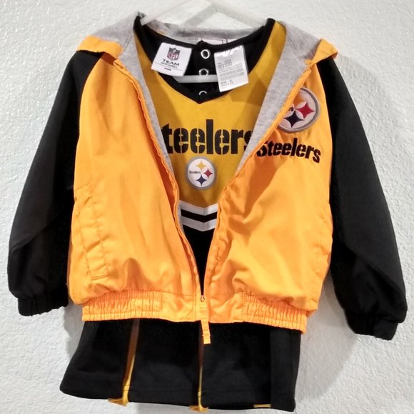 "NFL" Pittsburgh Steelers Cheerleader Dress & Hooded Jacket Set (2T) - Picture 10 of 13
